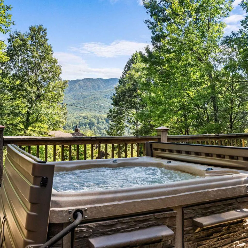 Photograph of POP of Fall N Smokies W Family Spot - Hot Tub Views