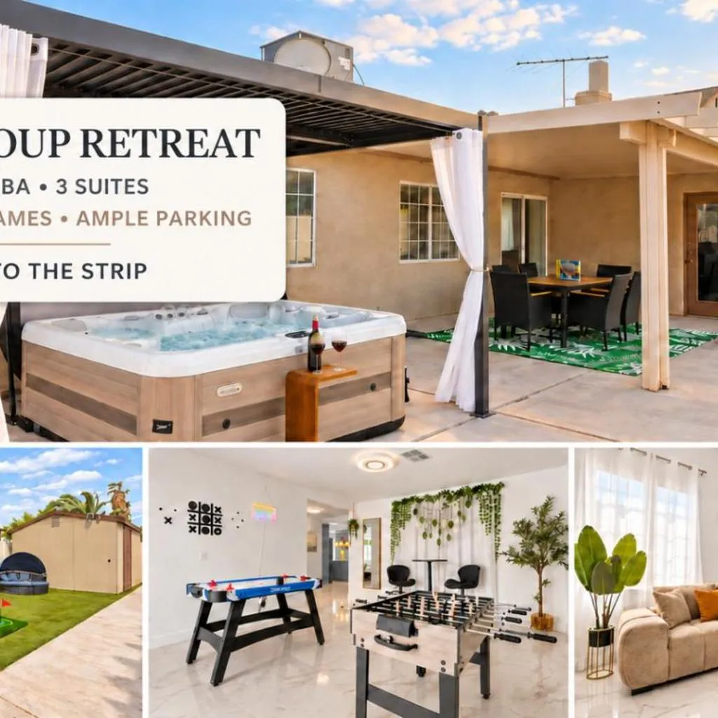 Photograph of Spacious 7BR Vegas home with hot tub near Airport