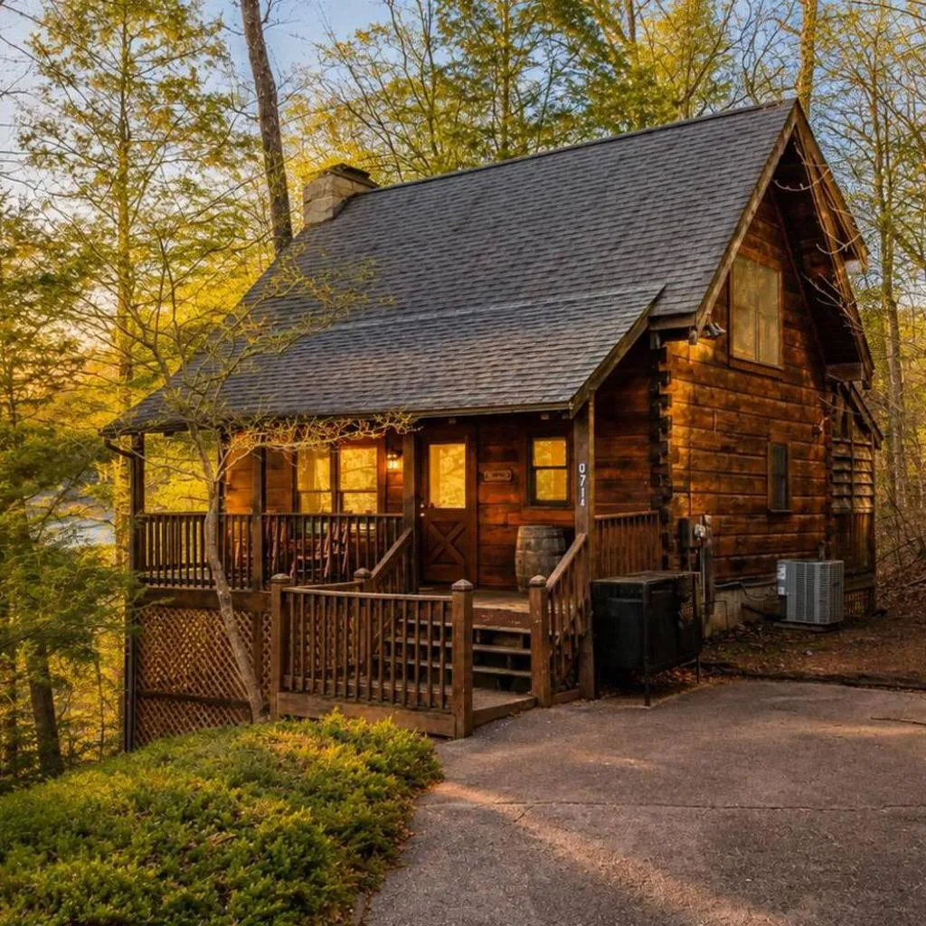 Photograph of Smoky Cabin with Hot Tub, Arcade & Mtn Views