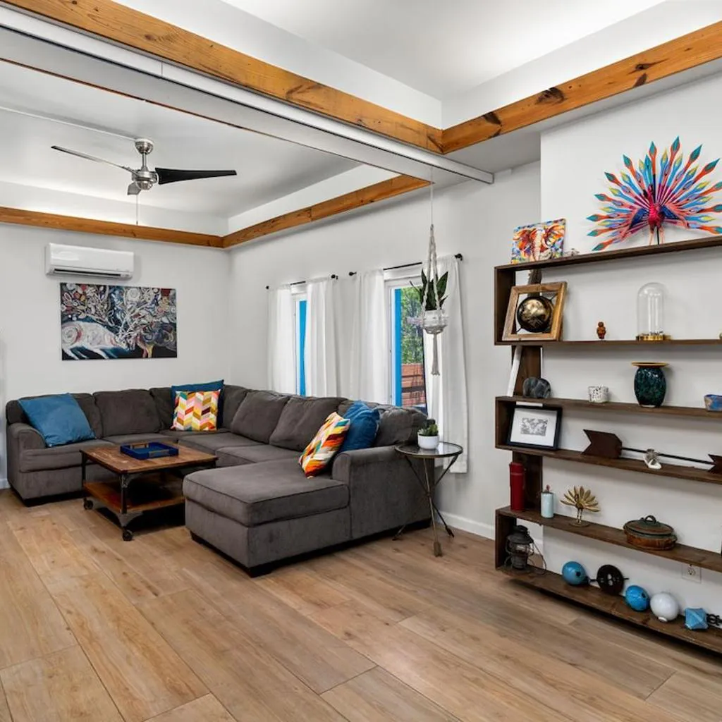 Photograph of Boho Ranch in Hip East Austin with cowboy pool & hot tub