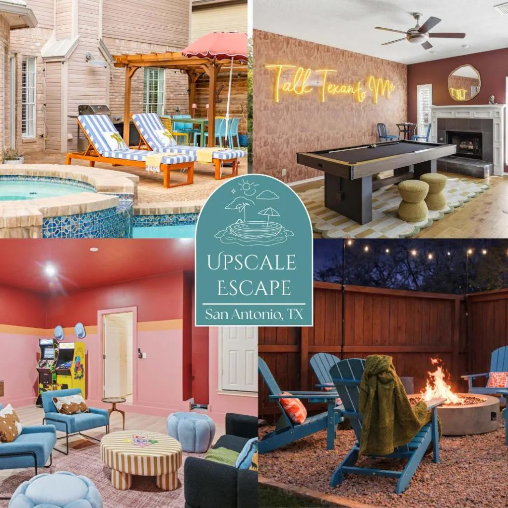 Photograph of Sparkling Pool Hot Tub Game Room Kids Area