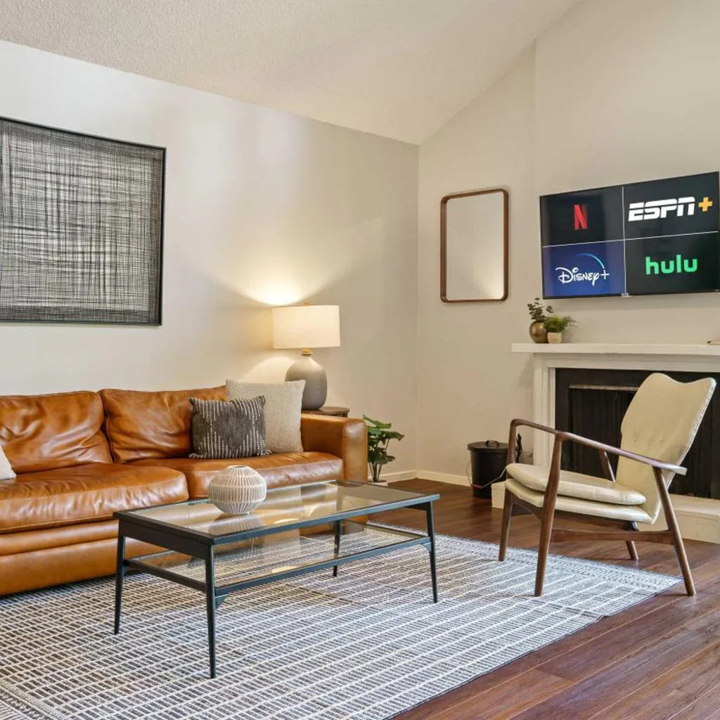 Photograph of Comfortable Living in ATX with Private Deck and Office