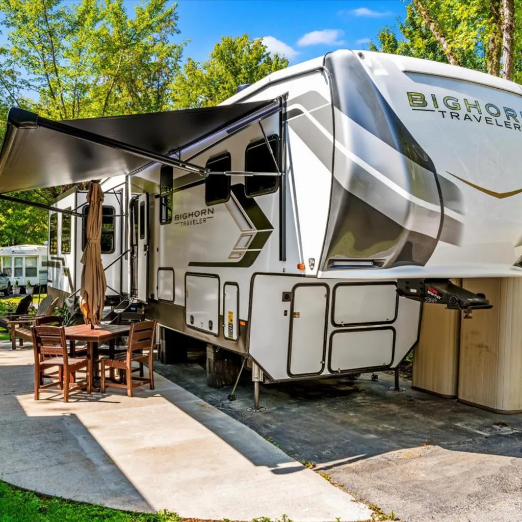 Photograph of Waters Edge Glamping Resort- Swimming Pools, Golf Cart Included, Mini Golf and More