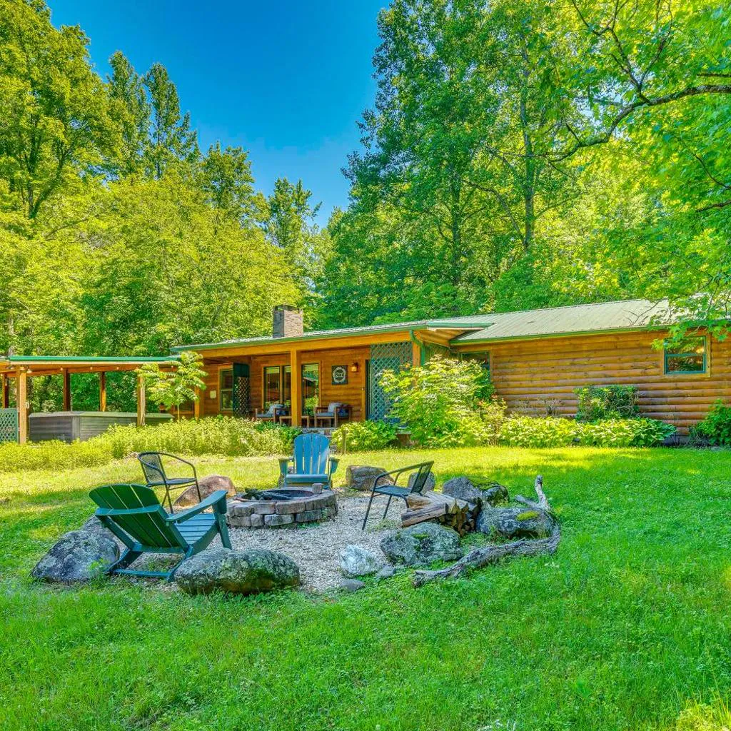 Photograph of Creekside Smokies Log Cabin w/ Hot Tub & Game Room