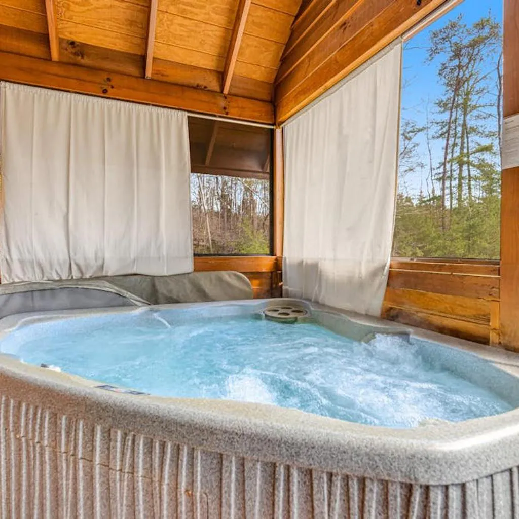 Photograph of Dog Friendly Cabin Sleeps 2 Hot Tub Near Park
