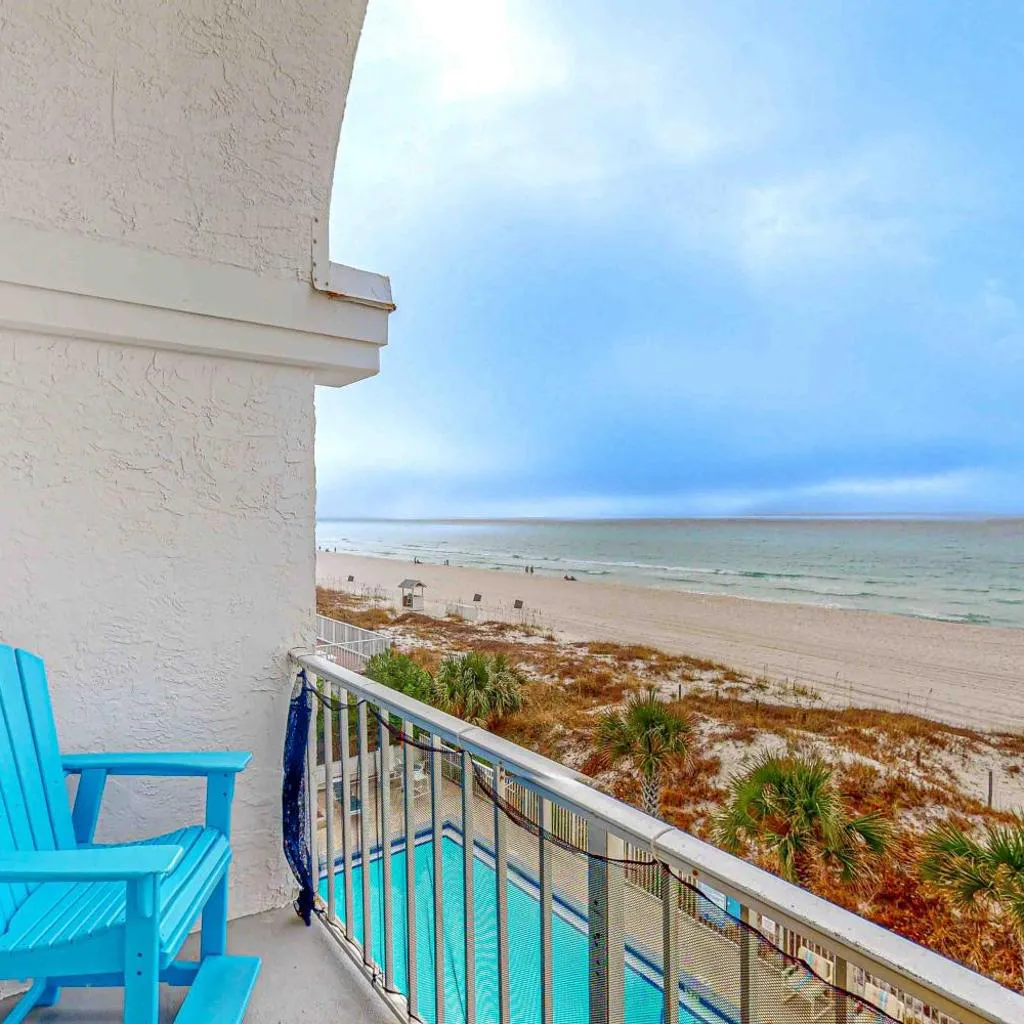 Photograph of Dog-friendly beachfront condo with pool hot tub AC & Gulf views