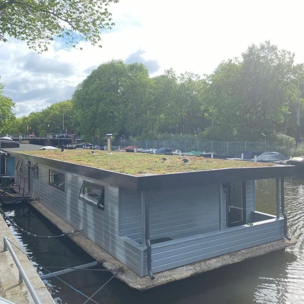 Photograph of House boat on one of the beautiful canals