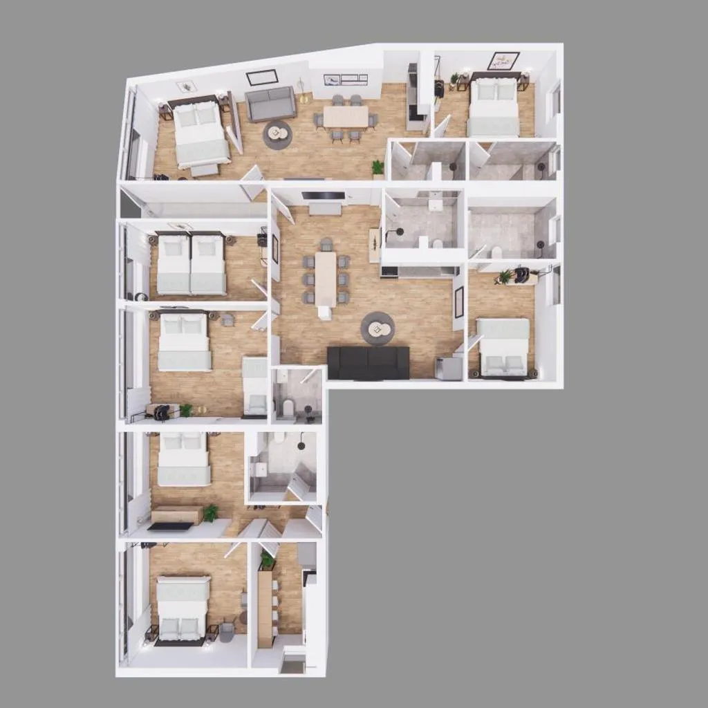Photograph of BeckHomes Munich- Large 210 sqm Central Apartment- 7 BR, 6Baths, 3 Kitchens, Up to 18 Guests