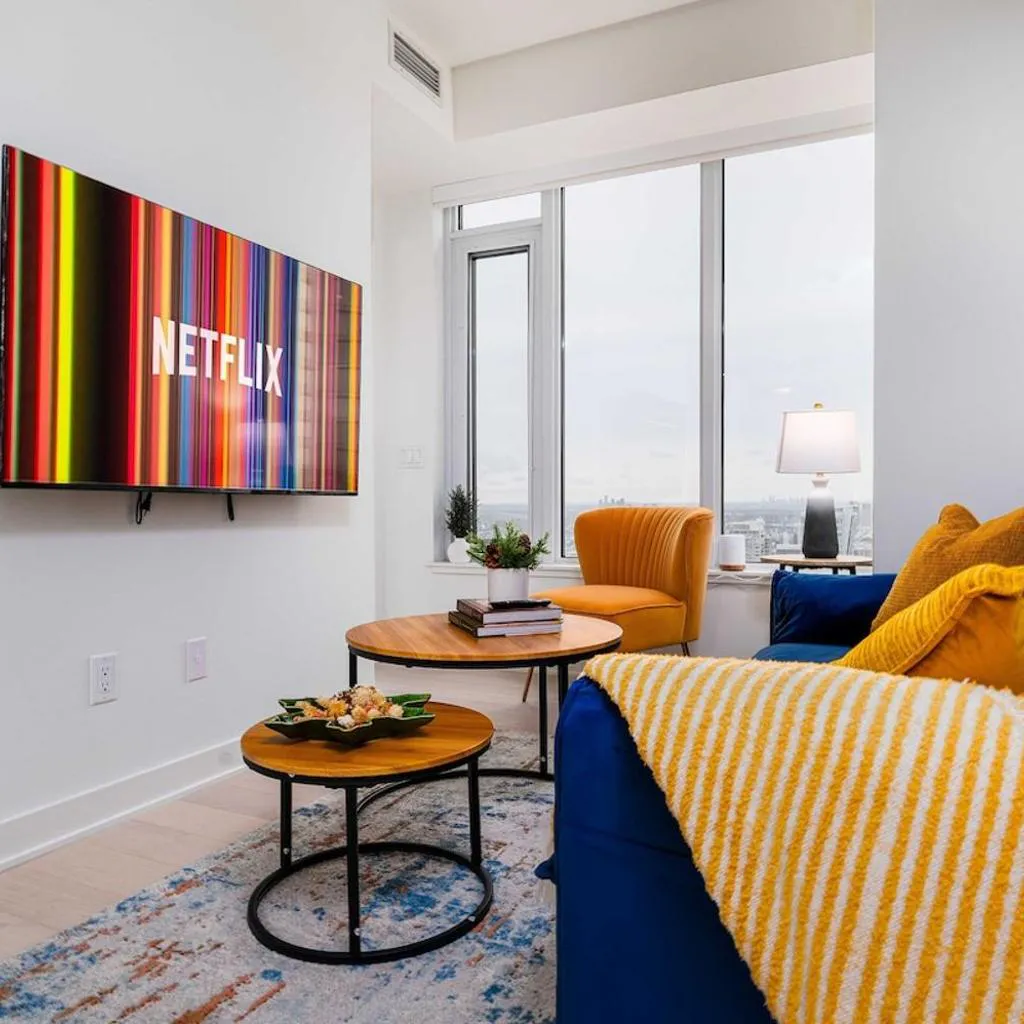 Photograph of Bright 2BR Apartment with Stunning City Views