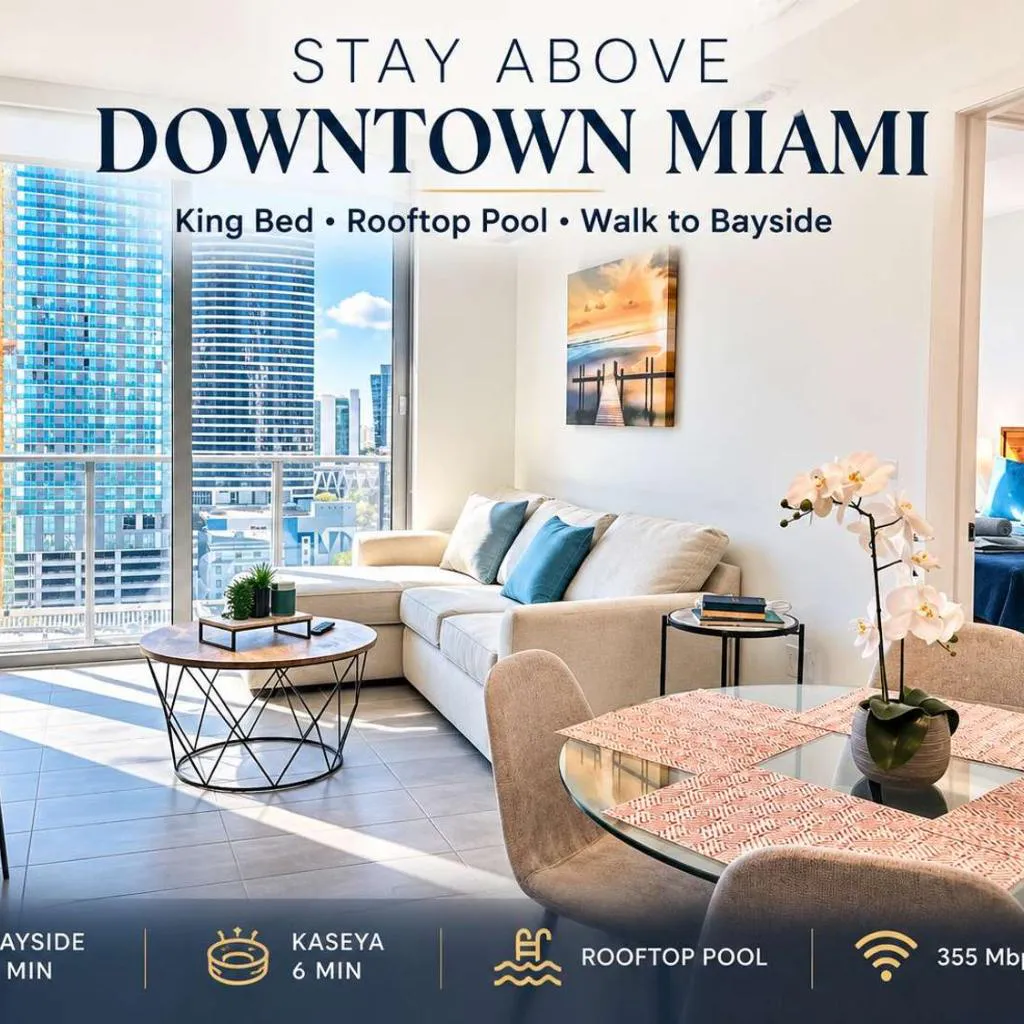 Photograph of Heart of downtown Miami 2 Bed POOL & GYM