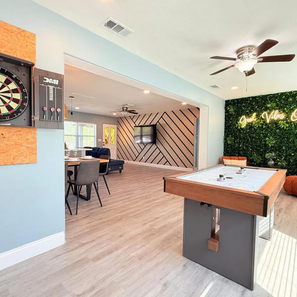 Photograph of Game room fun Family stays Near theme parks