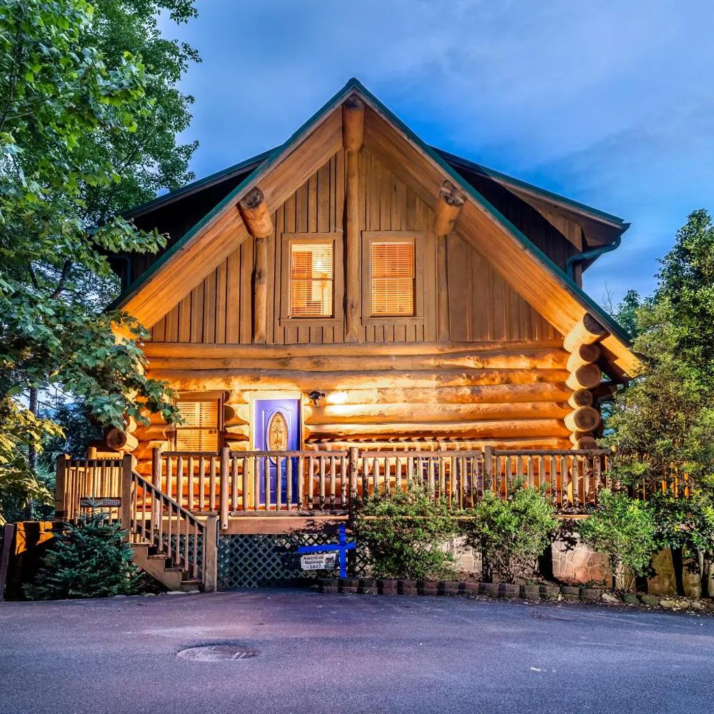Photograph of SmokiesBoutiqueCabins would love to host you! 4 miles to Gatlinburg Strip! Resort Pool open May 1 through Oct 1! Views, Shuffleboard, Hot Tub, Arcade!