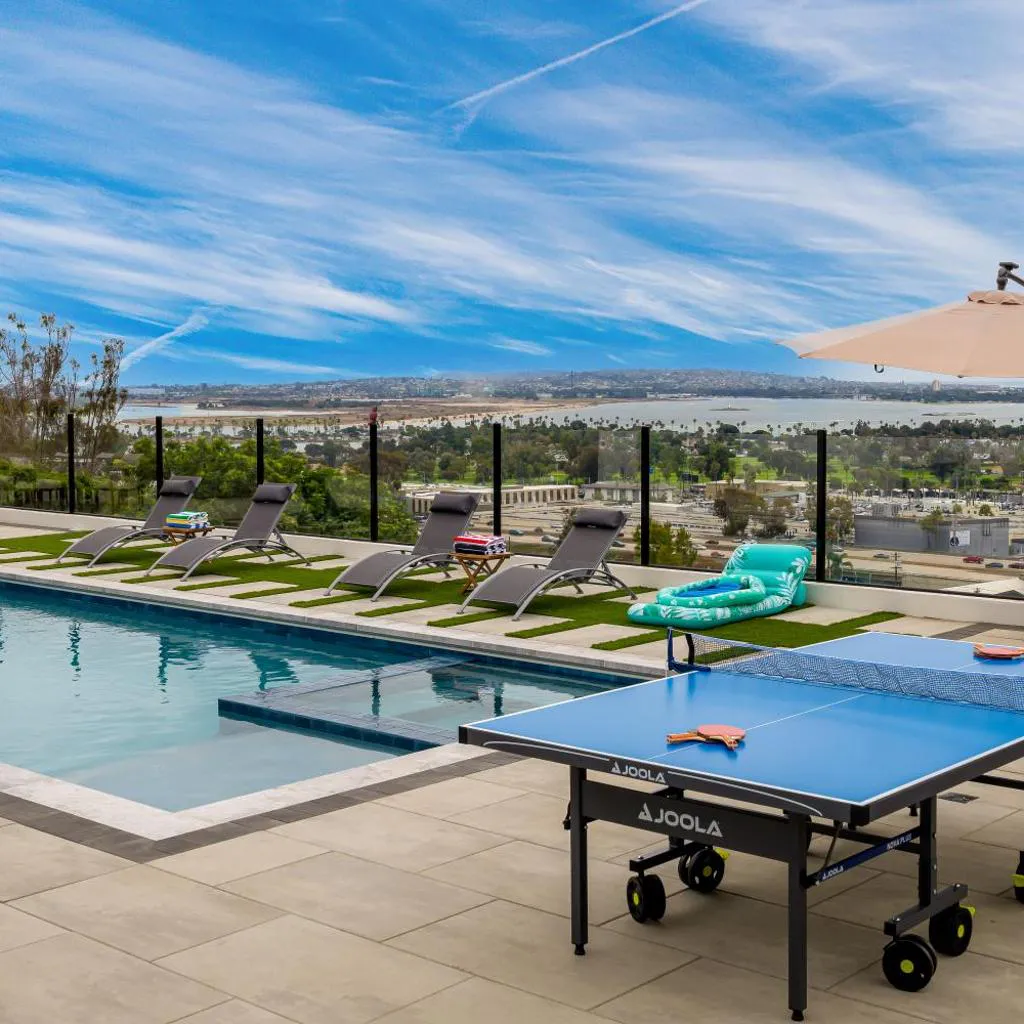 Photograph of Amazing Pool Side View of SeaWorld & the Ocean