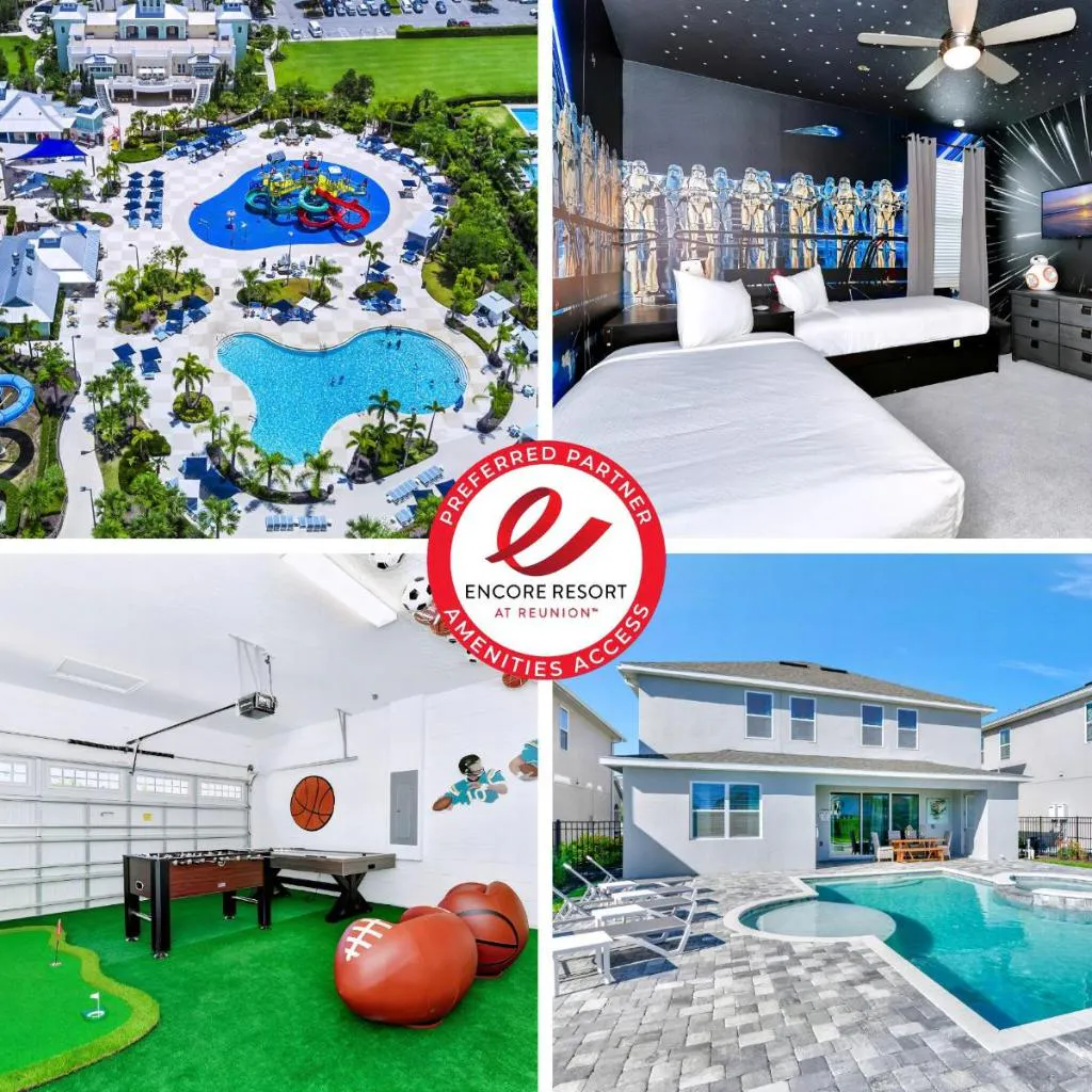 Photograph of Stylish Home With Themed Rooms, Game Room And Waterpark & Resort Access Near Disney At Encore Resorts Reunion - 267Sf