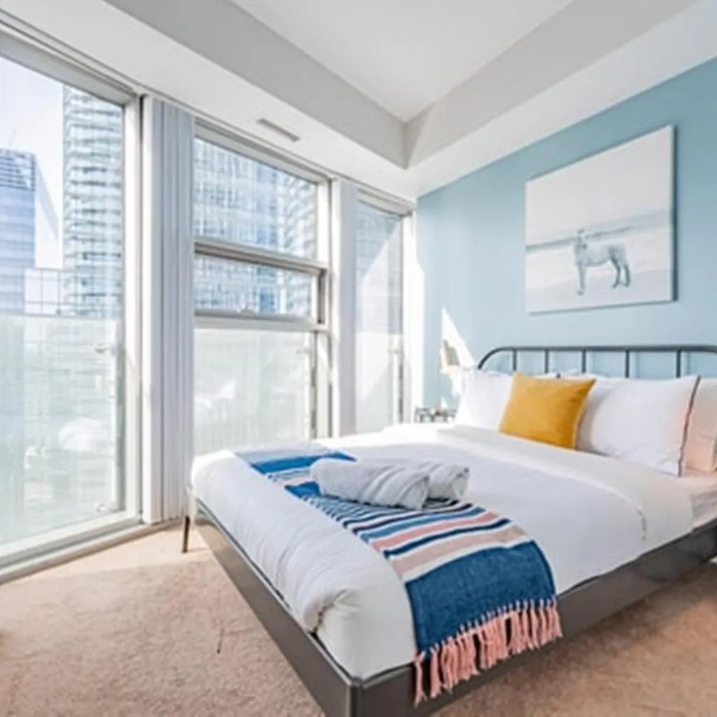 Photograph of Sunny 2 Bedroom Condo in Downtown Toronto CN Tower, Lake View Balcony