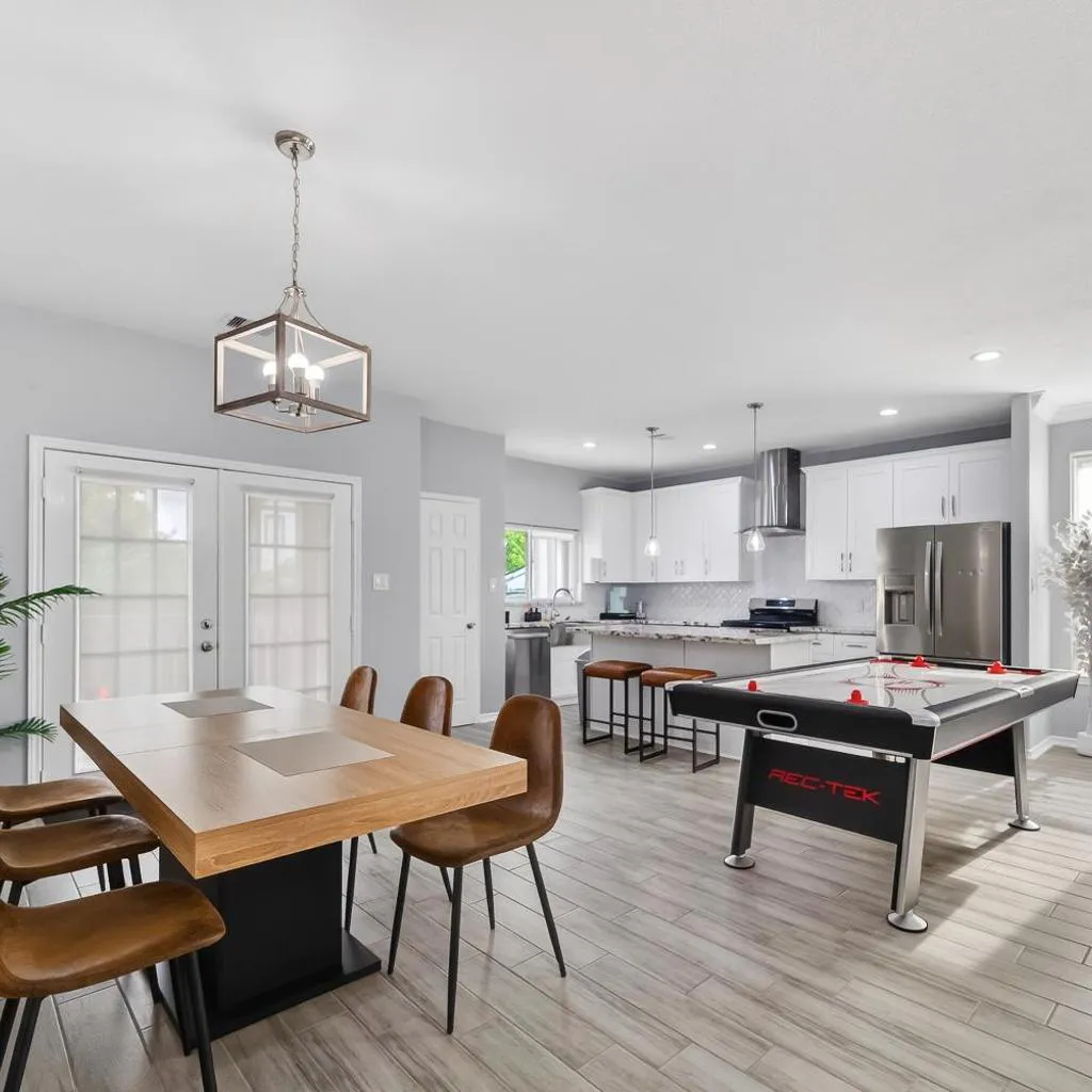 Photograph of Modern Heights Home with Air Hockey & Large Backyard