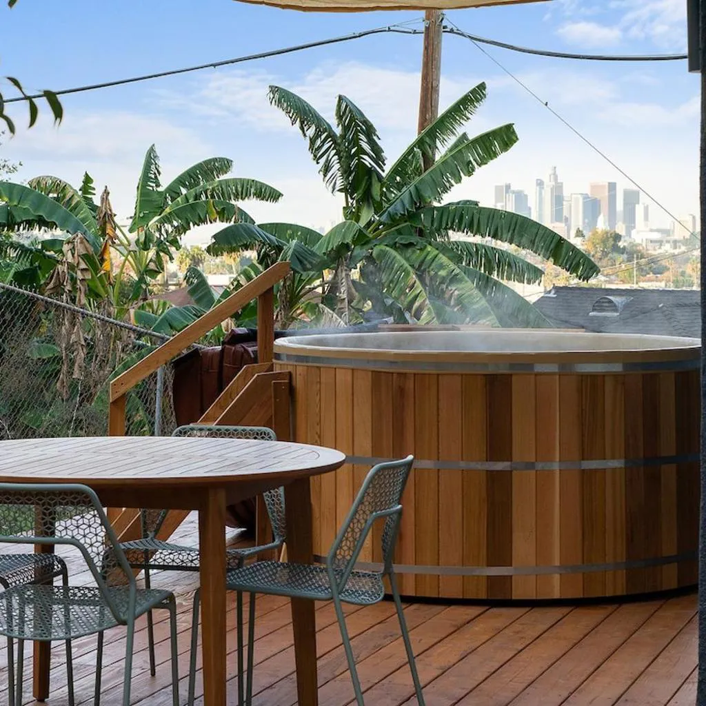 Photograph of Hillside House with DTLA Views