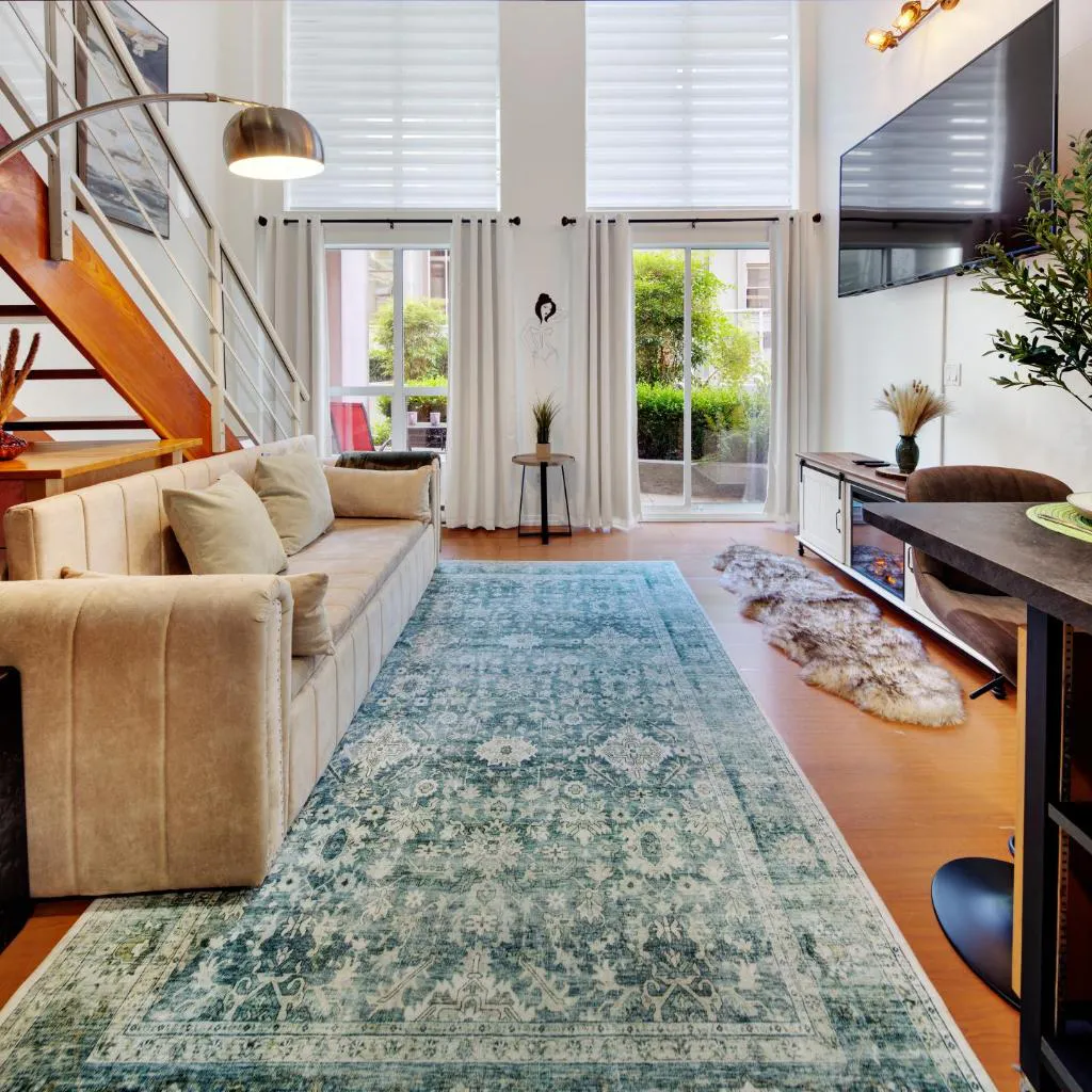 Photograph of Stylish Two-Story Loft with Rooftop Deck